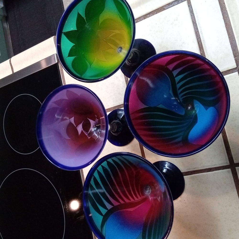 Set of 4 Mexican Margeritas Glasss - Picture 2 of 3